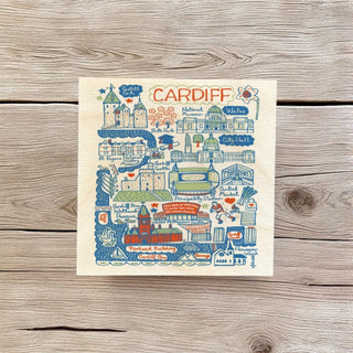 Cover image for 5060995497068 - Julia Gash Wooden Coaster - Cardiff