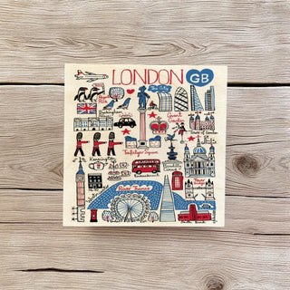 Cover image for 5060995497143 - Julia Gash Wooden Coaster - London