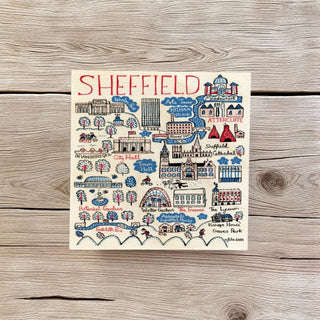 Cover image for 5060995497204 - Julia Gash Wooden Coaster - Sheffield