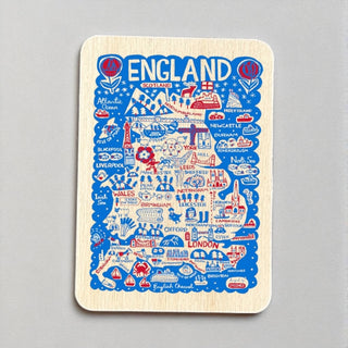 Cover image for 5060995497532 - Julia Gash Wooden Magnet - England