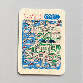 Cover image for 5060995497556 - Julia Gash Wooden Magnet - Wales