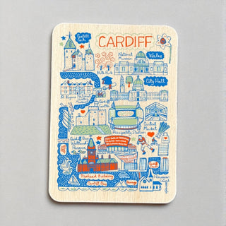 Supplemental image for 5060995497648 - Julia Gash Wooden Magnet - Cardiff