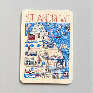Cover image for 5060995497808 - Julia Gash Wooden Magnet - St Andrews