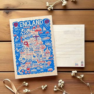 Cover image for 5060995498119 - Julia Gash Wooden Postcard - England