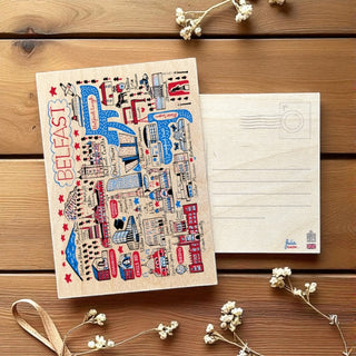 Cover image for 5060995498188 - Julia Gash Wooden Postcard - Belfast
