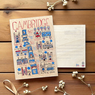 Cover image for 5060995498218 - Julia Gash Wooden Postcard - Cambridge