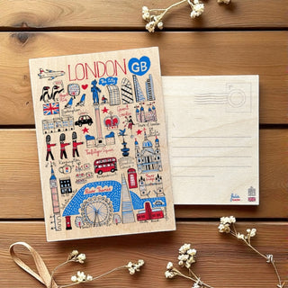 Cover image for 5060995498300 - Julia Gash Wooden Postcard - London