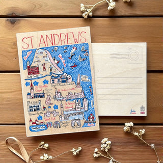 Cover image for 5060995498386 - Julia Gash Wooden Postcard - St Andrews
