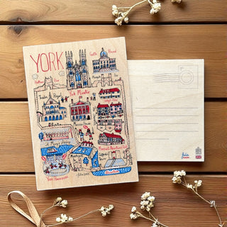 Cover image for 5060995498393 - Julia Gash Wooden Postcard - York