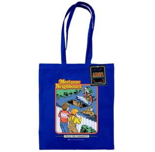 Supplemental image for 5063457006235 - Steven Rhodes (Meet Your Neighbours) Bright Royal Tote Bag