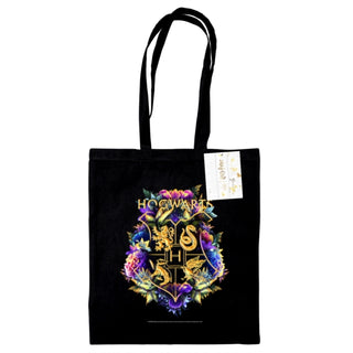 Cover image for 5063457006761 - Harry Potter (Hogwarts Crest Watercolour) Black Tote Bag