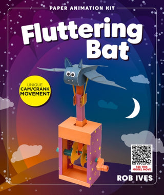 Cover image for 5065019252067 - Fluttering Bat -Rob Ives Paper Animation Kit