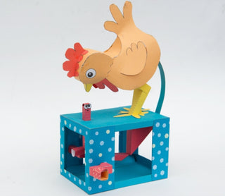Supplemental image for 5065019252081 - Hen Pecked -Rob Ives Paper Animation Kit