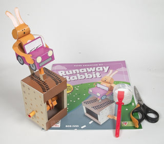 Supplemental image for 5065019252128 - Runaway Rabbit -Rob Ives Paper Animation Kit