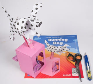 Supplemental image for 5065019252135 - Running Dog -Rob Ives Paper Animation Kit