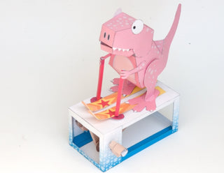 Supplemental image for 5065019252142 - Ski Rex -Rob Ives Paper Animation Kit