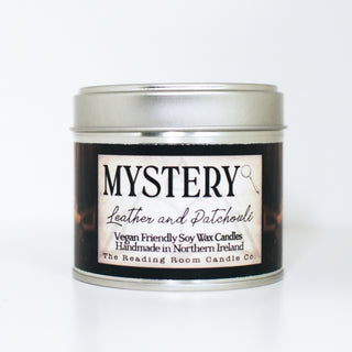 Supplemental image for 5065023895045 - Mystery- Scented Soy Candle- Leather and Patchouli