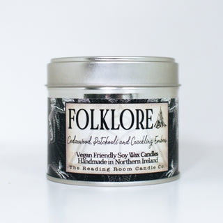 Cover image for 5065023895076 - Folklore- Scented Soy Candle- Cedarwood, Patchouli and Crackling Embers