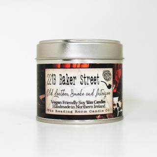 Supplemental image for 5065023895120 - 221b Baker Street- Scented Soy Candle- Old Leather, Smoke and Intrigue