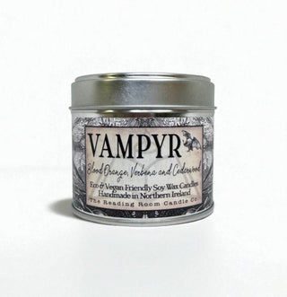 Cover image for 5065023895236 - Vampyr- Scented Soy Candle - Blood Orange, Verbena and Cedarwood