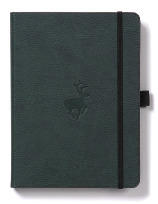 Supplemental image for 5285003136283 - Dingbats A5+ Wildlife Green Deer Notebook - Plain