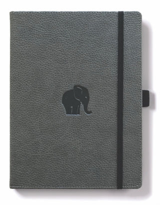 Supplemental image for 5285003136665 - Dingbats A4+ Wildlife Grey Elephant Notebook - Lined