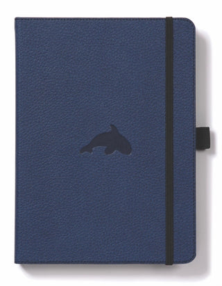 Supplemental image for 5285003136702 - Dingbats A5+ Wildlife Blue Whale Notebook - Dotted