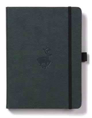 Supplemental image for 5285003136849 - Dingbats A4+ Wildlife Green Deer Notebook - Dotted