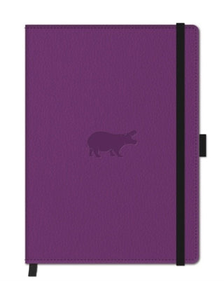 Supplemental image for 5285003136993 - A5 PURPLE HIPPO NBOOK PLAIN