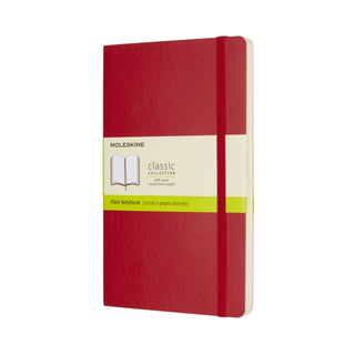 Supplemental image for 8055002854658 - Moleskine Scarlet Red Large Plain Notebook Soft