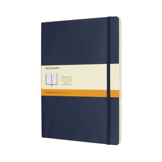 Cover image for 8055002854771 - Moleskine Sapphire Blue Extra Large Ruled Notebook Soft