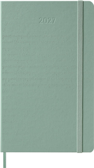 Cover image for 8056999279165 - Moleskine Classic 12 Month 2027 Weekly Planner, Hard Cover, Large (5" x 8.25"), Sage Green, 144 pages