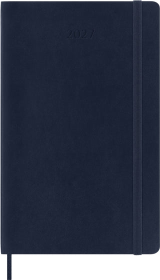 Cover image for 8056999279387 - Moleskine Classic 12 Month 2027 Daily Planner, Soft Cover, Large (5" x 8.25"), Sapphire Blue, 400 pages