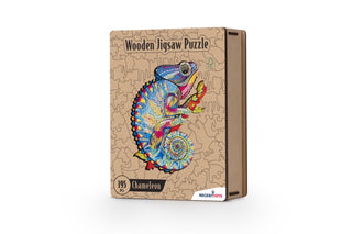 Supplemental image for 8717278852133 - Wooden Puzzle - Chameleon