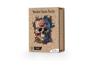Supplemental image for 8717278852157 - Wooden Puzzle - Skull