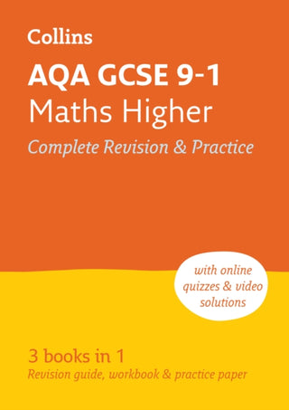 Cover image for 9780008112509 - AQA GCSE 9-1 Maths Higher All-in-One Complete Revision and Practice