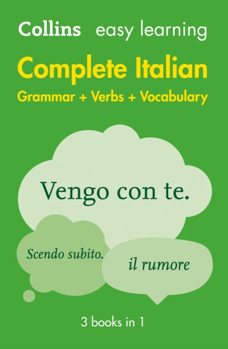 Cover image for 9780008141752 - Easy Learning Italian Complete Grammar, Verbs and Vocabulary (3 books in 1)