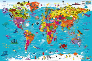 Cover image for 9780008319793 - Collins Children’s World Wall Map