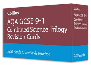 Cover image for 9780008353926 - AQA GCSE 9-1 Combined Science Revision Cards (Biology, Chemistry & Physics)