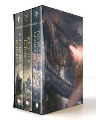 Cover image for 9780008360108 - The Great Tales of Middle-earth Boxed Set