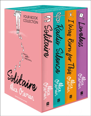 Cover image for 9780008507992 - Alice Oseman Four-Book Collection Box Set (Solitaire, Radio Silence, I Was Born For This, Loveless)