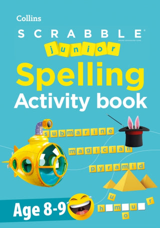 Cover image for 9780008526214 - SCRABBLE™ Junior Spelling Activity Book Age 8-9