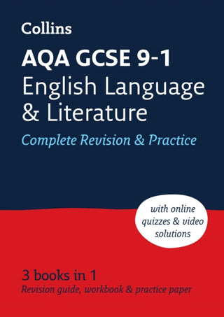 Cover image for 9780008534998 - AQA GCSE 9-1 English Language and Literature Complete Revision & Practice