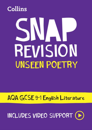 Cover image for 9780008551568 - AQA Unseen Poetry Anthology Revision Guide