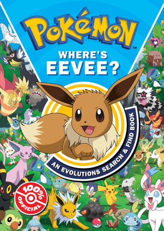 Cover image for 9780008616748 - Pokemon Where’s Eevee? An Evolutions Search and Find Book