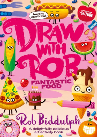 Cover image for 9780008627621 - Draw With Rob: Fantastic Food