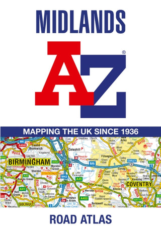 Cover image for 9780008652838 - Midlands A-Z Road Atlas