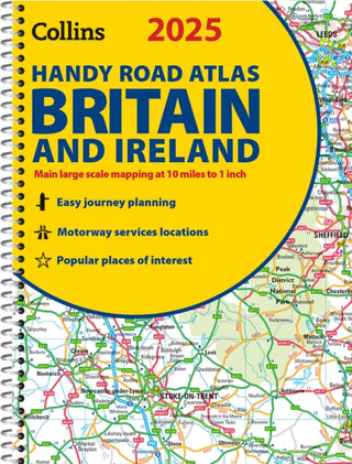 Cover image for 9780008652890 - 2025 Collins Handy Road Atlas Britain and Ireland