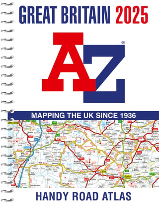 Cover image for 9780008652937 - Great Britain A-Z Handy Road Atlas 2025 (A5 Spiral)