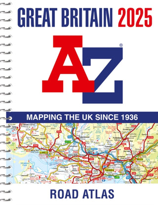 Cover image for 9780008652944 - Great Britain A-Z Road Atlas 2025 (A4 Spiral)